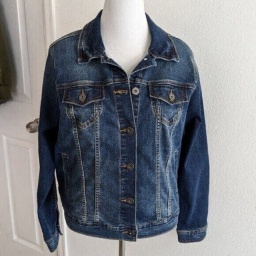 Torrid Button Up Denim Jean Jacket Torrid Size 1
